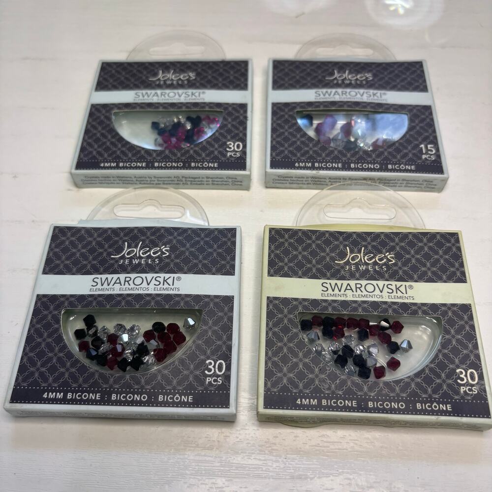 EK Success Swarovski Scarlet Mix Bicone Bead Lot